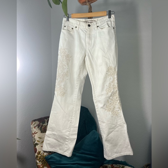 Embroidered white jeans - Picture 1 of 5